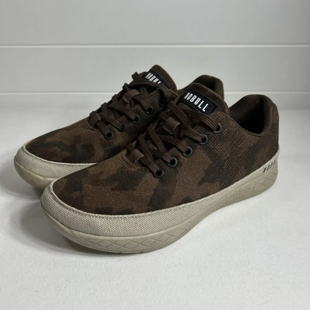 Nobull Women’s Shoes Size 8 Men’s 6.5 Grizzly Camo Brown Canvas Weightlifting